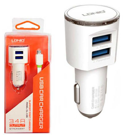 LDNIO DL-C29 Dual USB Port Output 3.4A Car Charger luxiha