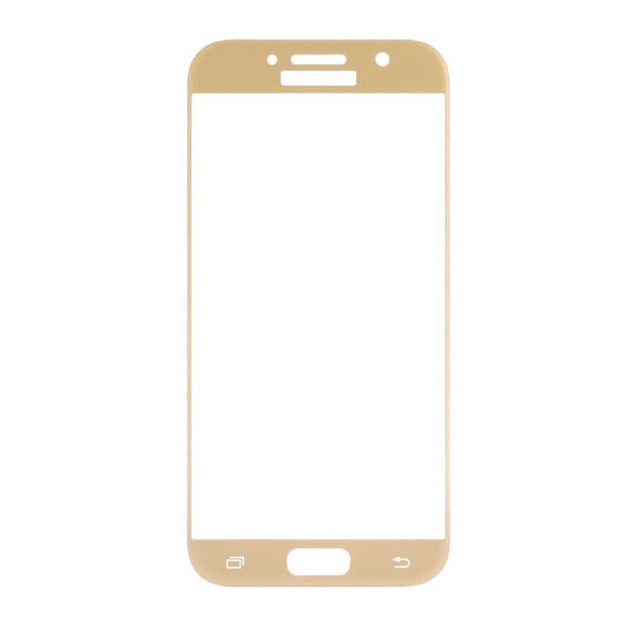 تصویر  گلس شیشه ای تمام چسب Samsung Galaxy A7 2017 - طلایی