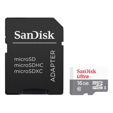 Sandisk ULTRA micro SDHC UHS-I card with Adapter 16 GB speed 80 luxiha