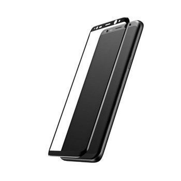 GLASS SAMSUNG  FULL COVER S8 BLACK luxiha