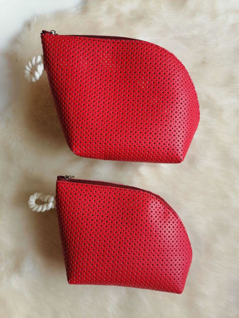 کیف های ارایشی در دو سایز کوچک و بزرگ (کوچک)کد204 قرمز