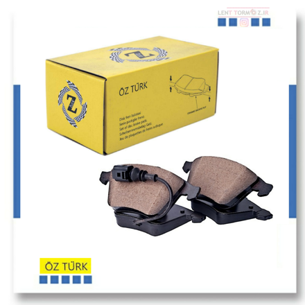 Picture of Peugeot 206 front wheel brake pads (Type 1 - 2 - 3 - 206 with 1400 cc (V20) box Iran Khodro