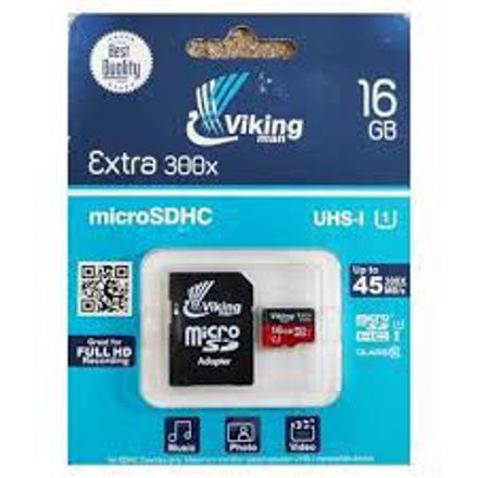 کارت حافظه‌ microSDHC وایکینگ من مدل extra کلاس 10 استاندارد UHS-I U1 سرعت 45MB/s ظرفیت 16 گیگابایت به همراه آداپتور میکرو SD