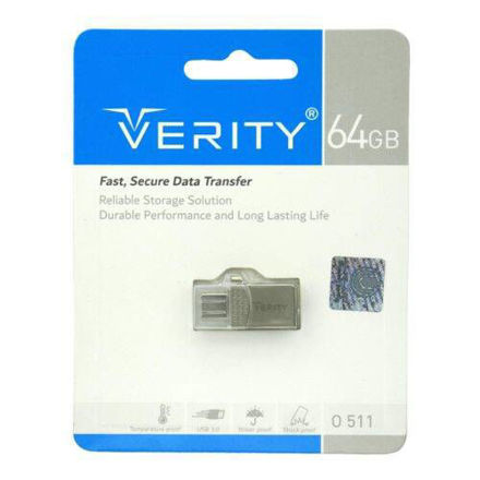 فلش ۶۴ گیگ وریتی Verity O511 Dual Drive OTG Type-C USB3 ( لوکسیها - luxiha )  فلش 64 گیگ